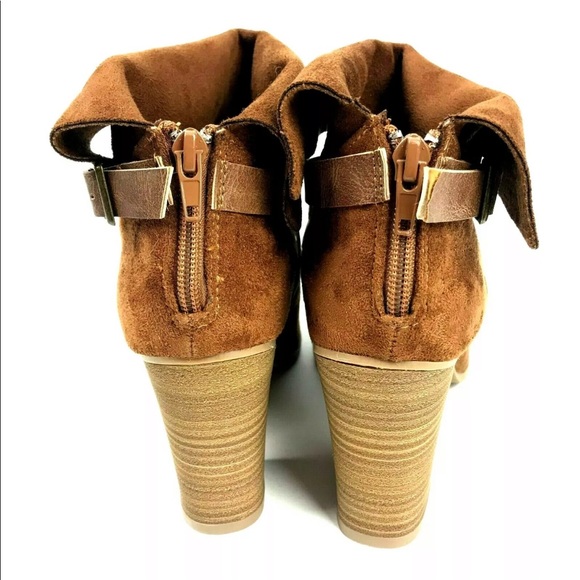 ❌ SOLD ❌New Directions Jorie Cognac Suede Ankle Booties 8 - Picture 6 of 8